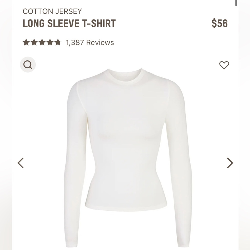 SKIMS cotton jersey long sleeve